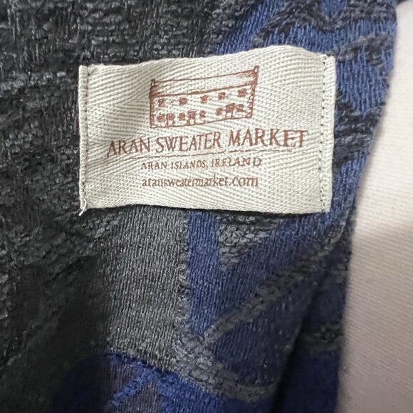 Aran Sweater Market Ireland Celtic Ruana Shawl Wrap Cape Wool Blend One Size - Picture 4 of 10